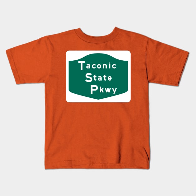 Taconic State Parkway New York Kids T-Shirt by SunkenMineRailroad